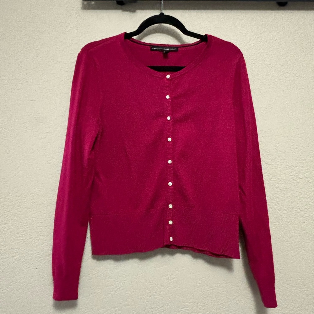 White House | Black Market Wine colored cardigan